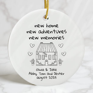 Personalized New Home Keepsake Moving House Ceramic Tree Decoration