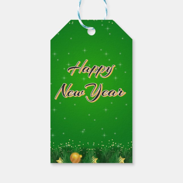 Personalized New Year Gift Tags (Back)