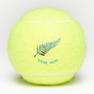 PERSONALIZED NEW ZEALAND FERN PAUA TENNIS BALLS
