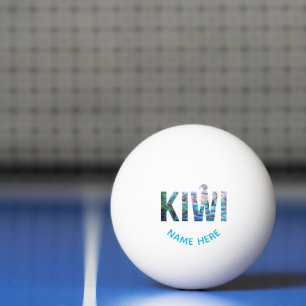 PERSONALIZED NEW ZEALAND KIWI PAUA PING PONG BALL