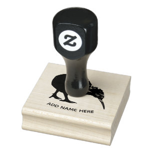 PERSONALIZED NEW ZEALAND KIWI RUBBER STAMP