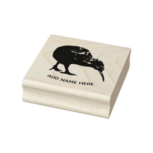 PERSONALIZED NEW ZEALAND KIWI RUBBER STAMP (Stamp)