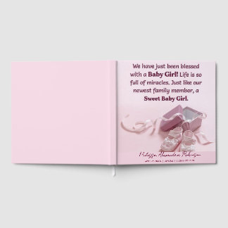 Personalized Newborn Keepsake & Shower Memory Guest Book