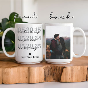 Personalized Newlyweds Couple Photo & Date Mug