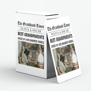 Personalized Newspaper    Best Grandparents Playing Cards