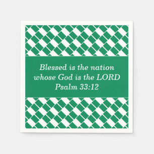 Personalized NIGERIA FLAG Christian  Napkin