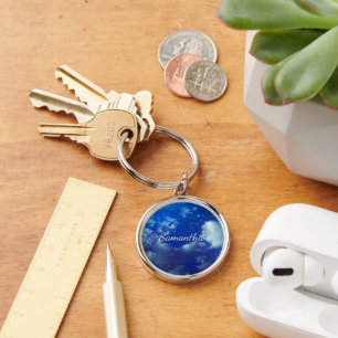 Personalized Night Sky Keychain Starry Name