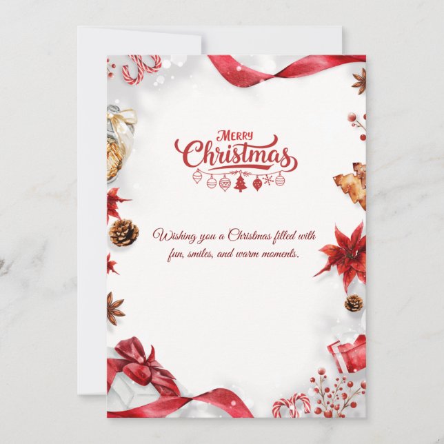 Personalized Non-Folded Christmas Card (Front)