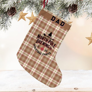 Personalized North Pole Brewing Small Christmas Stocking