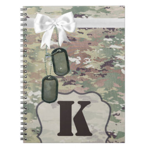 Personalized Note Book Army OCP Camo Uniform Camof