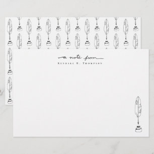 Personalized Note Cards Quill & Ink Stationery