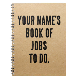 Personalized notebook custom name notebook spiral