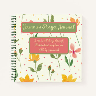 Personalized Notebook - Floral
