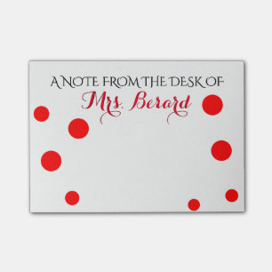 PERSONALIZED NOTEPAD FROM THE DESK OF TEACHER