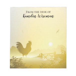 Personalized Notepad Sunny Morning Farm Country Ru