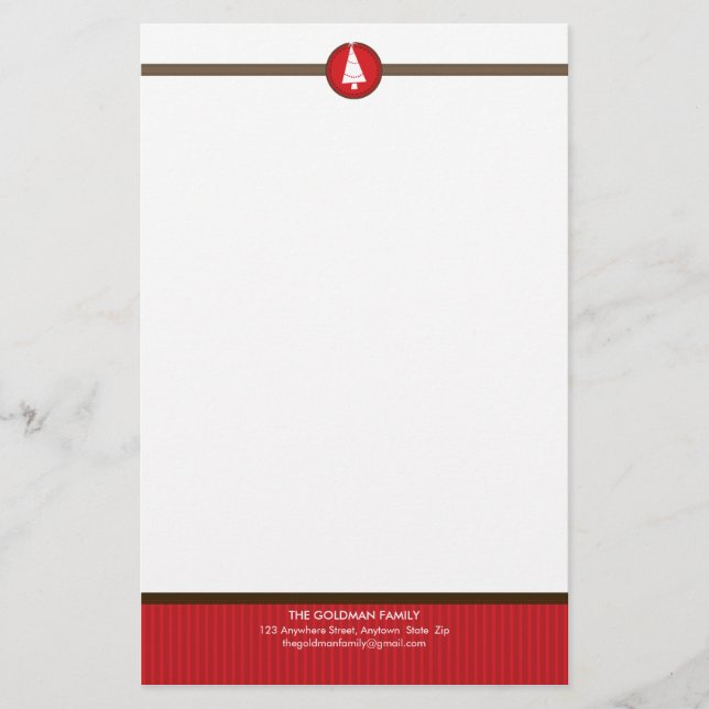 PERSONALIZED NOTEPAPER :: stripedstitch 5 Stationery (Front)