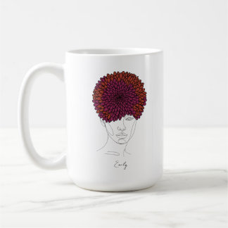 Personalized November Birth Flower Portrait Coffee Mug