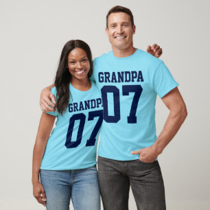 Personalized Number Sports Jersey Grandpa T-Shirt