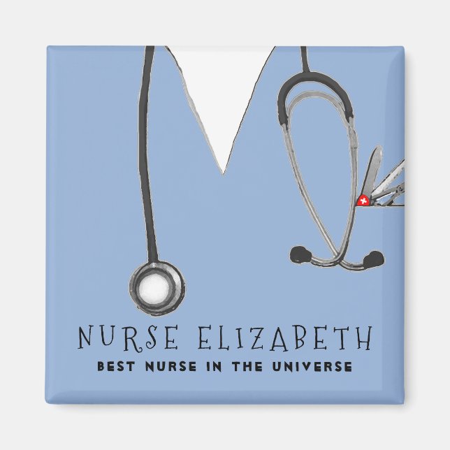 Personalized Nurse Gift Magnet (Front)