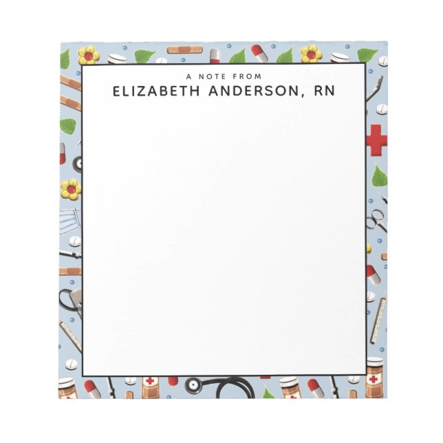 personalized nurse gift notepad (Front)