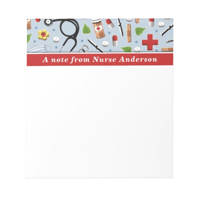 Personalized Nurse Gift Notepad (Front)