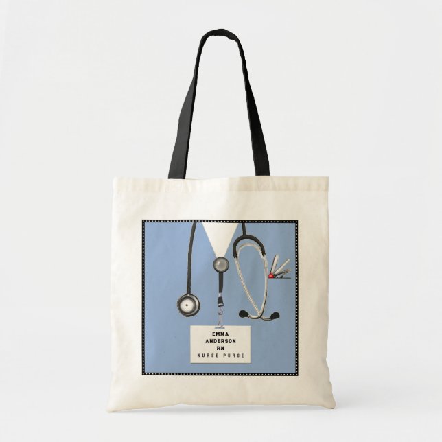 Personalized Nurse Gift Tote Bag (Front)