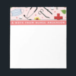 Personalized Nurse  Notepad<br><div class="desc">Medical-themed healthcare design for your favorite nurse or doctor. Edit text to add name.</div>