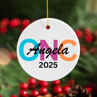 Personalized Nurse Ornament 2025, Custom ONC gift