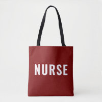 Personalized NURSE Text Statement Deep Red