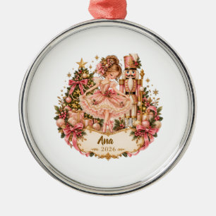 Personalized Nutcracker Ballerina Christmas Orname Metal Tree Decoration