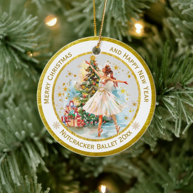 Personalized Nutcracker Ballet Christmas - Gift Ceramic Tree Decoration (Tree)