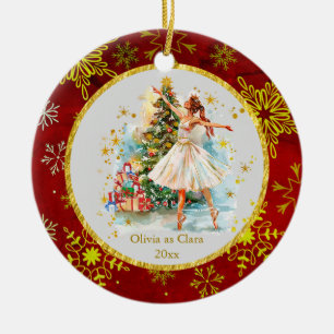Personalized Nutcracker Ballet Christmas - Gift Ceramic Tree Decoration