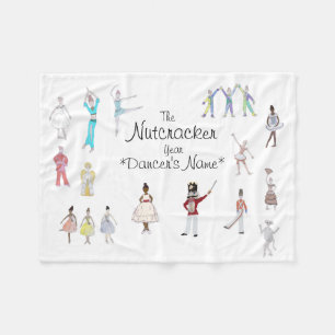 Personalized Nutcracker Ballet Fleece Blanket