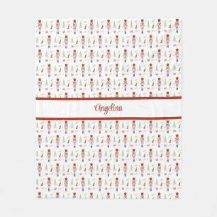 Personalized Nutcracker Ballet Music Holiday Fleece Blanket