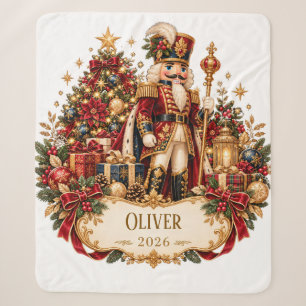 Personalized Nutcracker Christmas Blanket with Nam