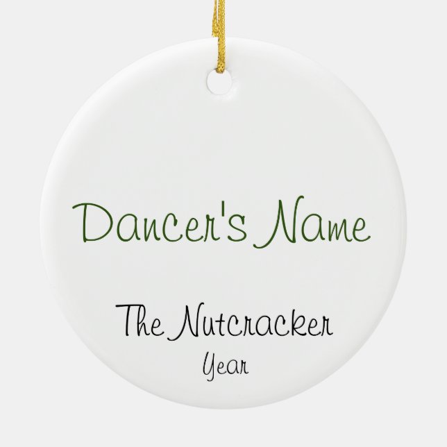 Personalized Nutcracker Clara Keepsake  Ceramic Or Tree Decoration (Back)