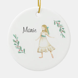 Personalized Nutcracker Marie Keepsake Ceramic Tree Decoration
