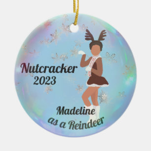 Personalized Nutcracker Ornament - Reindeer 