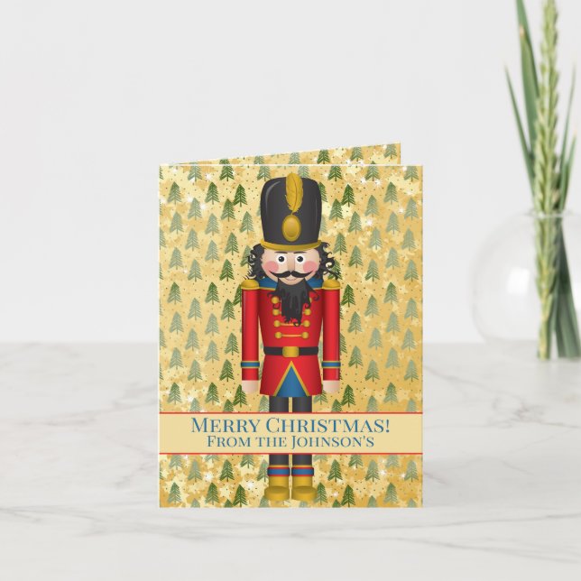 Personalized Nutcracker Photo Xmas Christmas Thank You Card (Front)