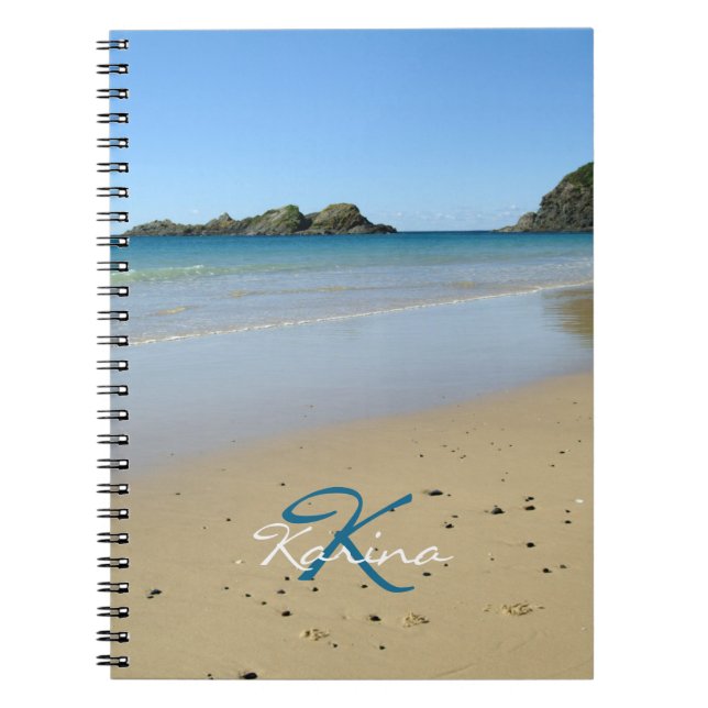 Personalized Ocean Beach Spiral Notebook (Front)