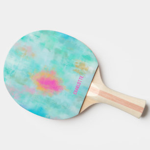 Personalized Ocean Joyride Blue Turquoise  Ping Pong Paddle