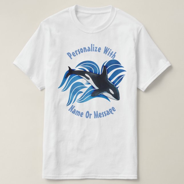 PERSONALIZED Ocean Orca T-Shirt (Design Front)