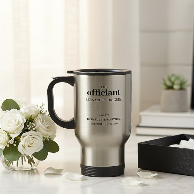 Personalized Officiant Wedding Gift Travel Mug (Personalized Officiant Wedding Gift Travel Mug)