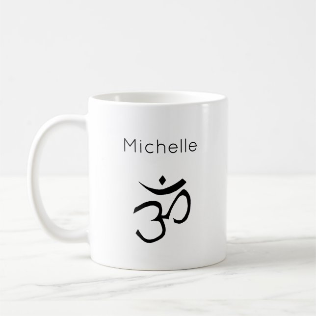 Personalized Om Symbol Coffee Mug (Left)