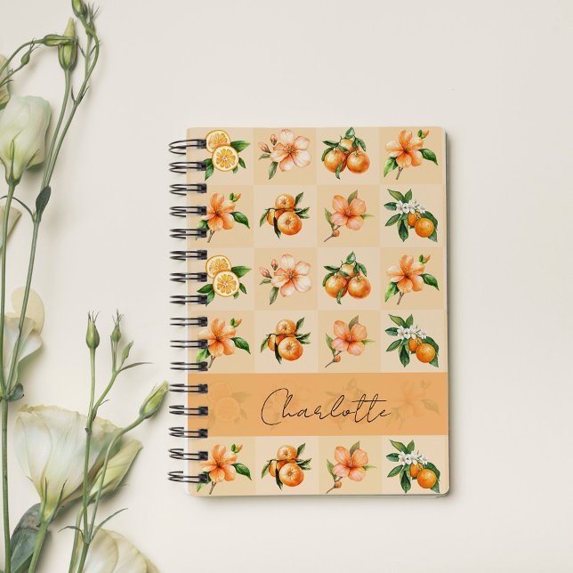 Personalized Orange Blossom & Tangerine Notebook (Creator Uploaded)