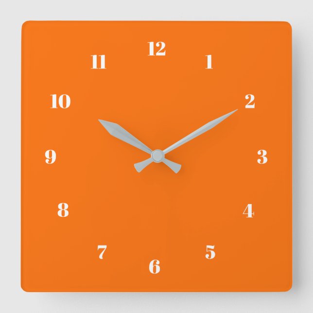 Personalized Orange Clock - Custom Colors and Font (Front)