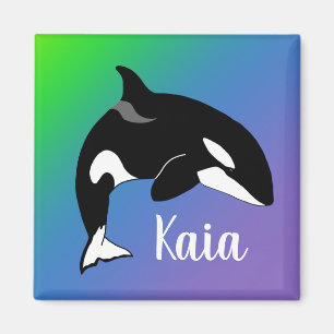Personalized Orca Killer Whale Magnet