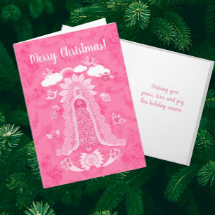 Personalized Our Lady of Guadalupe  Holiday Card
