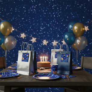 Personalized Outer Space Galaxy THANK YOU Birthday Favour Tags