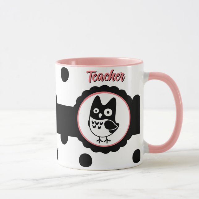 Personalized Owl Teacher Mug (Right)